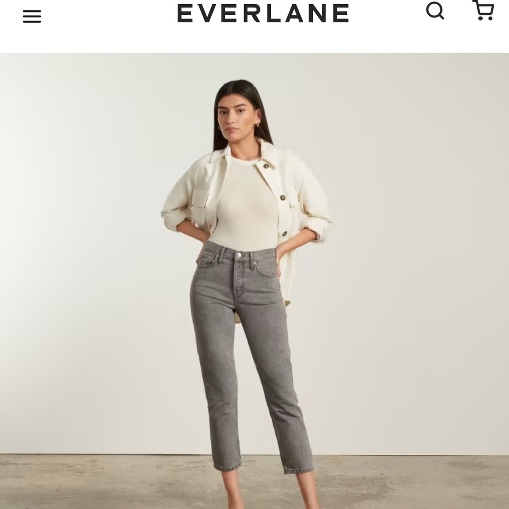 Everlane ‘90s Cheeky Jean - Acid Grey 26.5” inseam